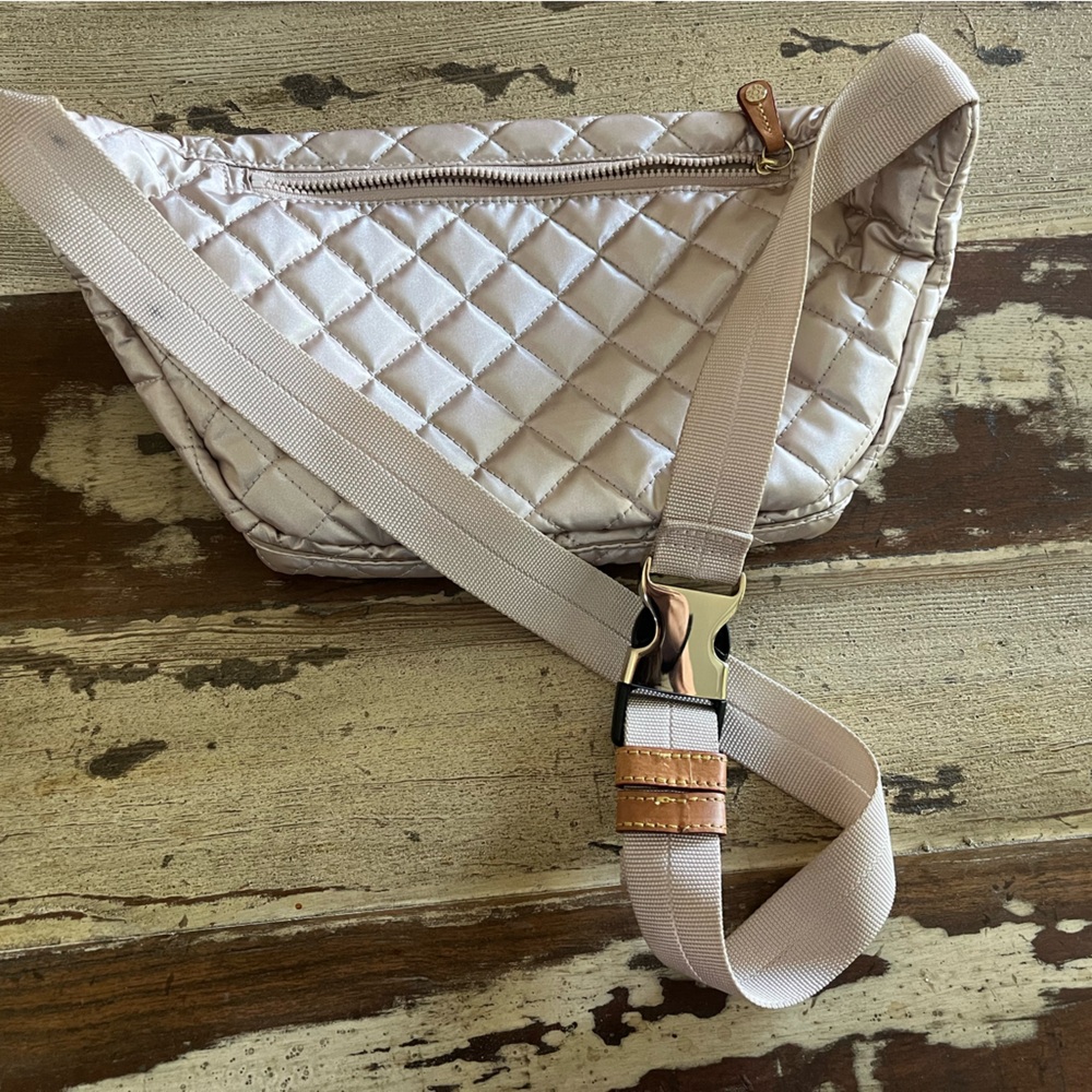MZ Wallace Quilted Pale Rose Gold Metro Crossbody Belt Bag - Picture 7 of 7